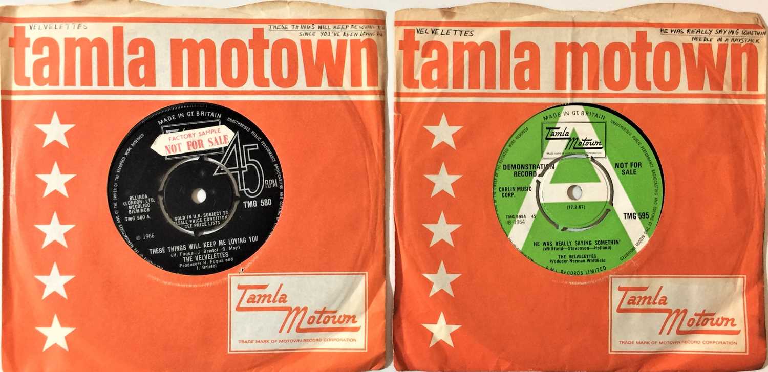 Lot 731 - THE VELVELETTES - UK 7" MOTOWN RARITIES