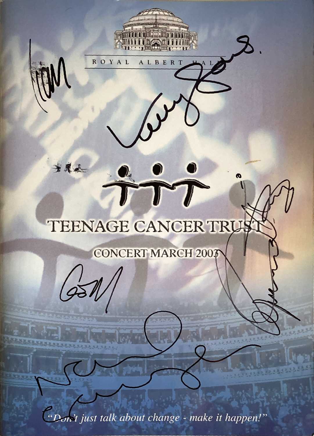 Lot 310 - TEENAGE CANCER TRUST 2003 MULTI SIGNED PROGRAMME.