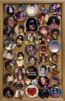 Lot 447 - MICHAEL JACKSON BADGES.