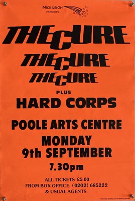 Lot 183 - THE CURE 1985 CONCERT POSTER.