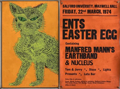 Lot 186 - MANFRED MANN / NUCLEUS 1970S CONCERT POSTER / ORIGINAL BLACKLIGHT POSTER.