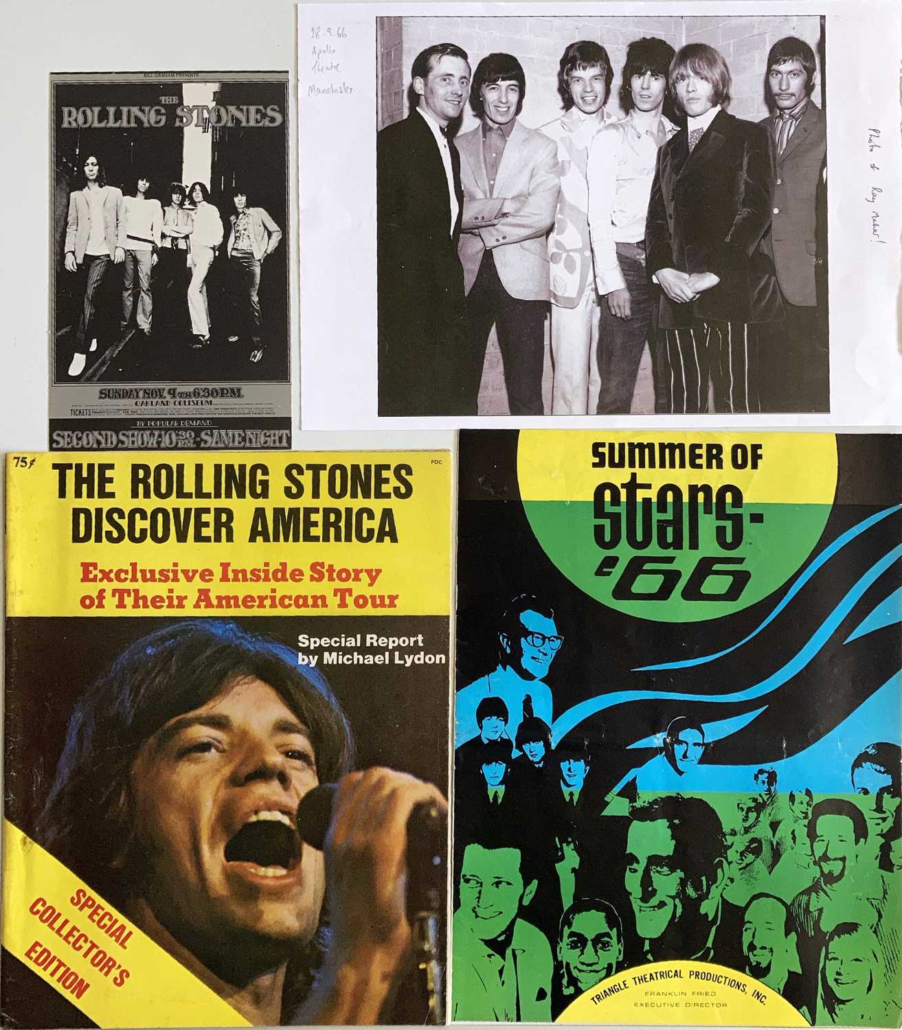 Lot 591 - ROLLING STONES PROGRAMME - 1966 US TOUR INC CARD PROMO.