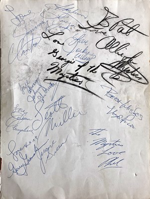 Lot 315 - SOUL / DOO WOP STARS SIGNED PAGE - JACKIE WILSON AND MORE.