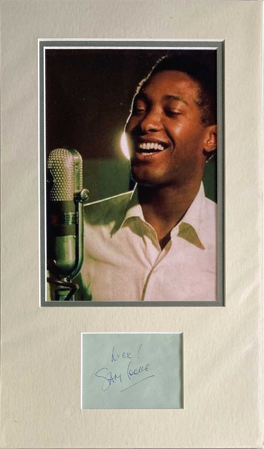 Lot 318 - SAM COOKE SIGNED DISPLAY.