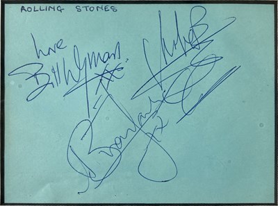 Lot 555 - ROLLING STONES SIGNED DISPLAY.