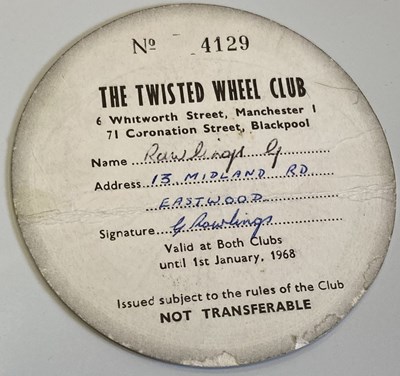 Lot 77 - TWISTED WHEEL MANCHESTER FLYERS AND MEMBERSHIP CARD