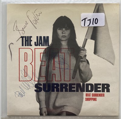 Lot 538 - THE JAM - BEAT SURRENDER 7" SINGLE SIGNED.