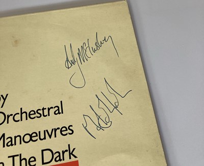 Lot 326 - OMD SIGNED LP AND SMASH HITS COMPETITION WINNERS CARD.