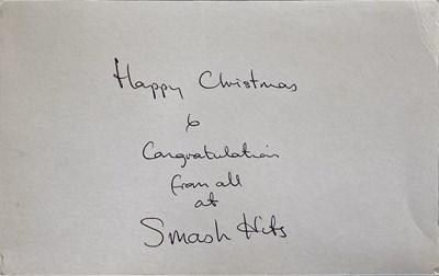 Lot 326 - OMD SIGNED LP AND SMASH HITS COMPETITION WINNERS CARD.