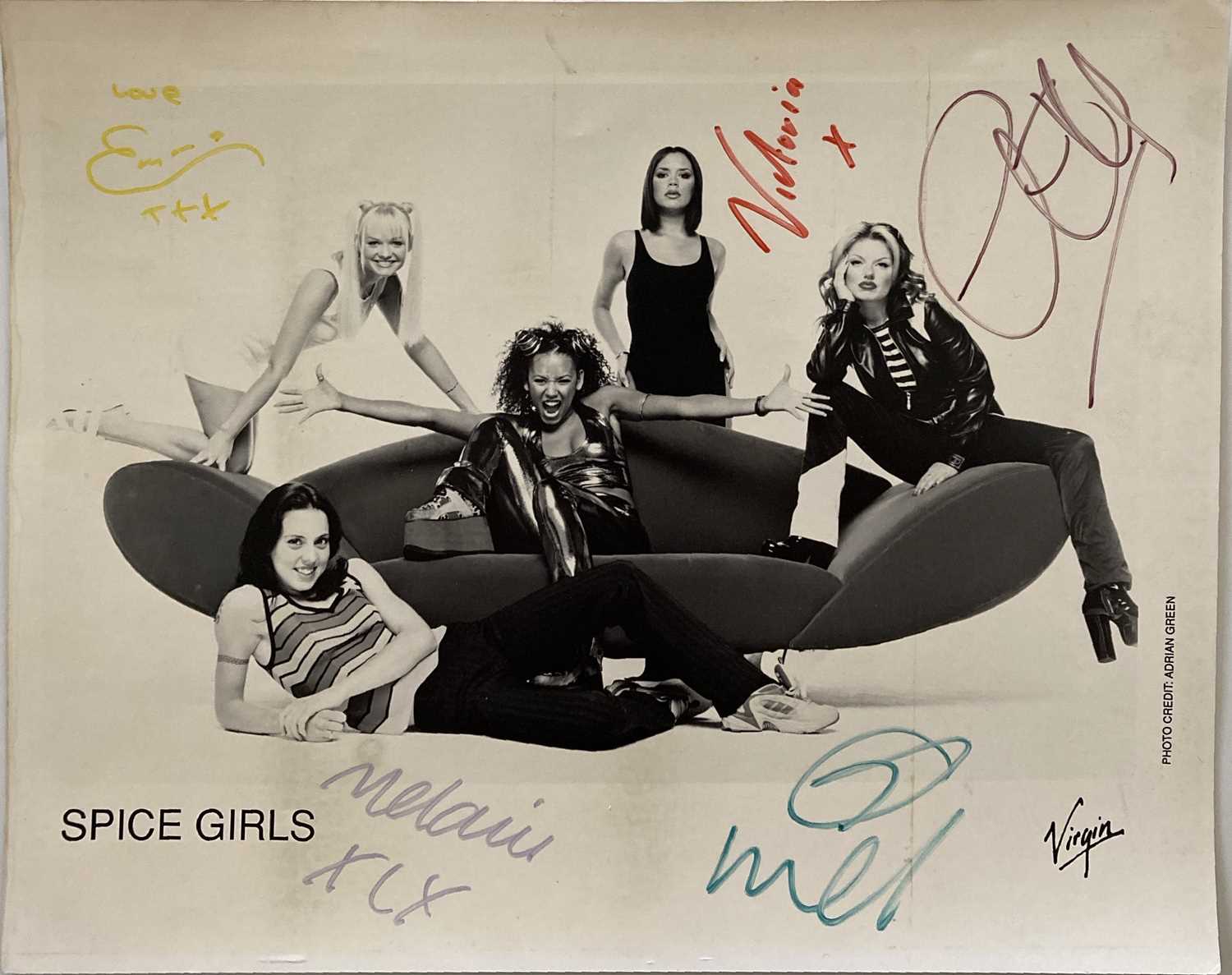 Lot 337 - SPICE GIRLS SIGNED PHOTOGRAPH.