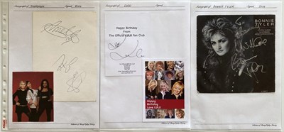 Lot 1690334 - FEMALE POP STARS SIGNED - LULU / BONNIE TYLER.