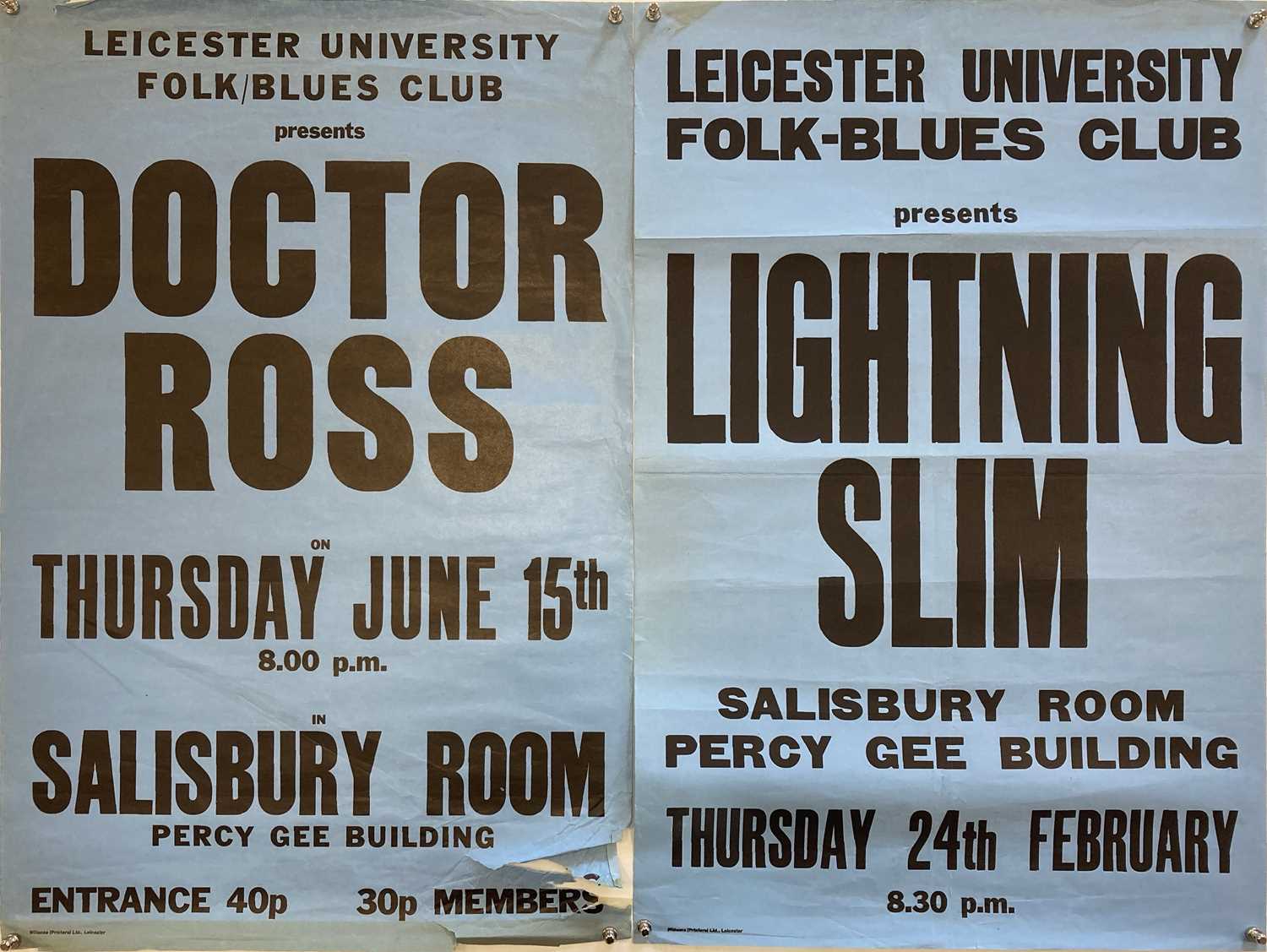 Lot 204 - ORIGINAL BLUES POSTERS.