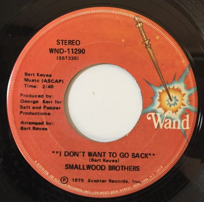 Lot 891 - SMALLWOOD BROTHERS - I DON'T WANT TO GO BACK 7" (WAND - WND-11290)