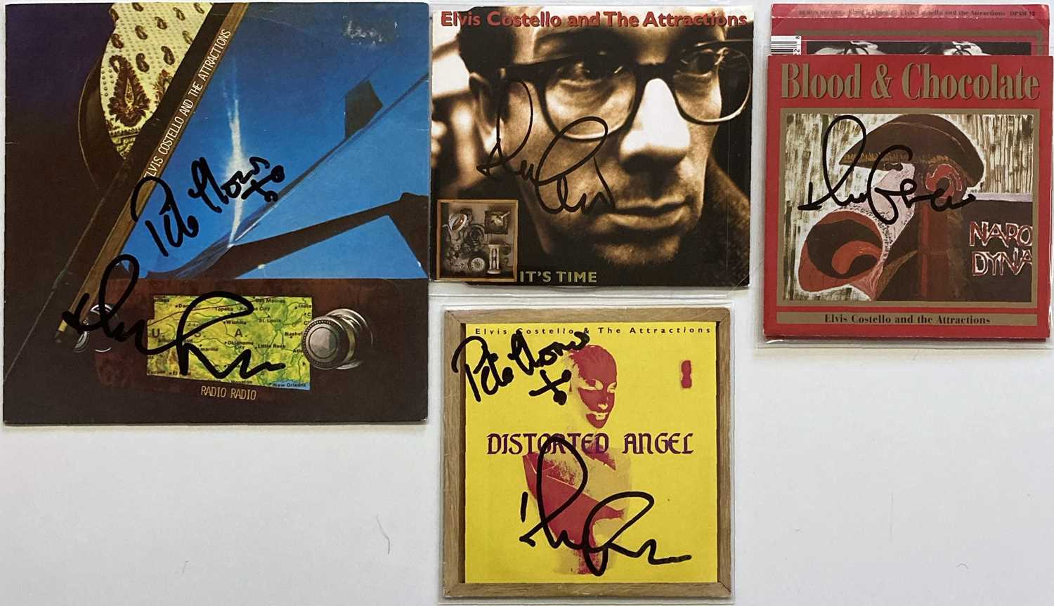 Lot 358 - ELVIS COSTELLO SIGNED ITEMS.