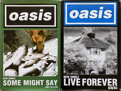 Lot 514 - OASIS POSTERS - LIVE FOREVER / SOME MIGHT SAY.