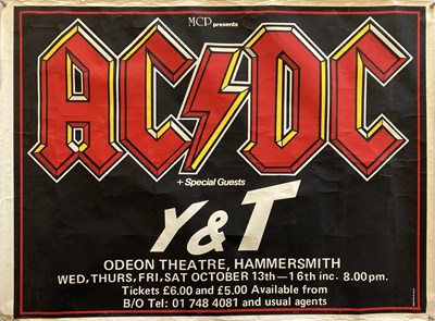 Lot 207 - AC/DC 1982 HAMMERSMITH ODEON POSTER.