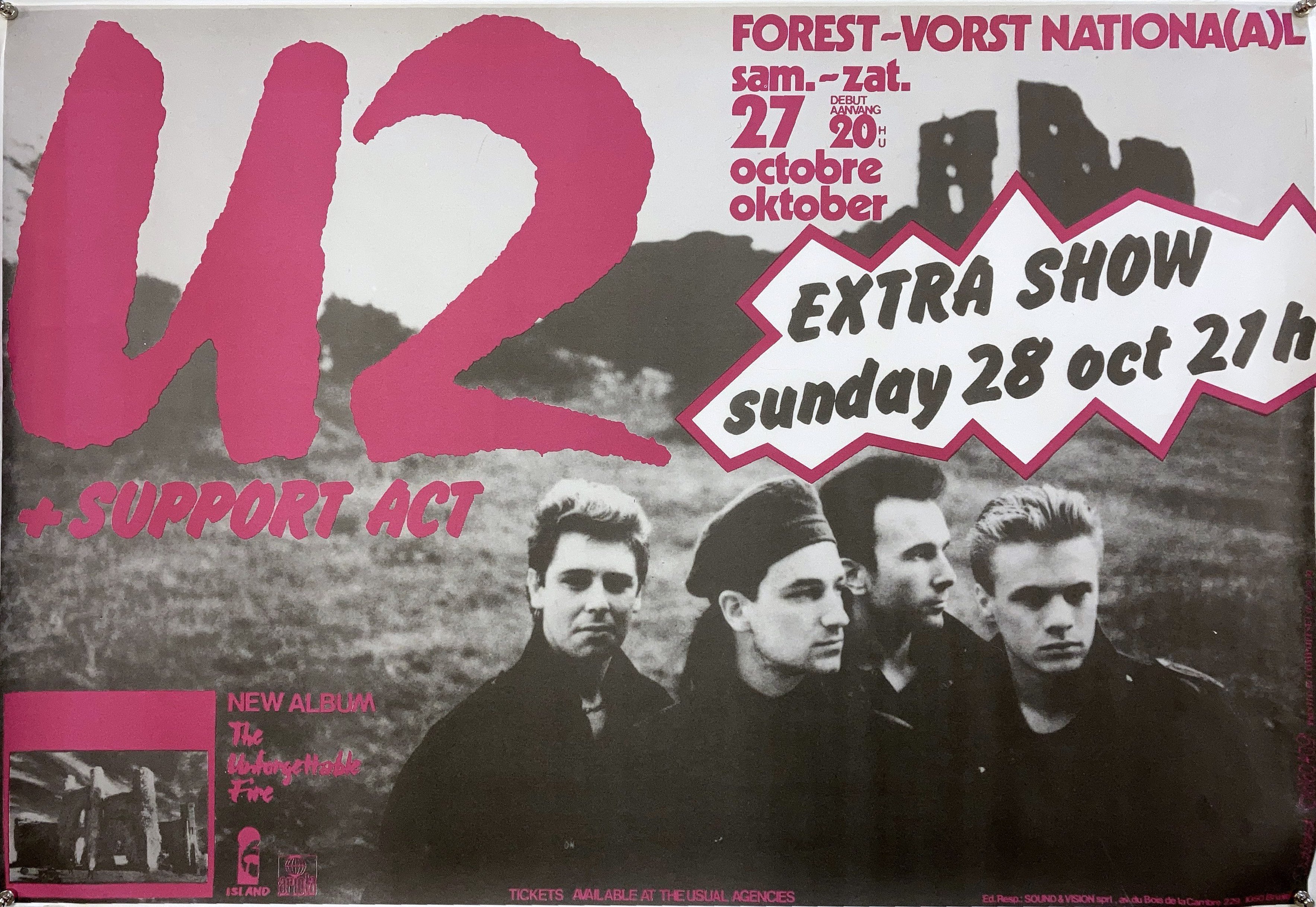 Lot 208 - U2 1984 POSTERS - 10 COPIES OF.