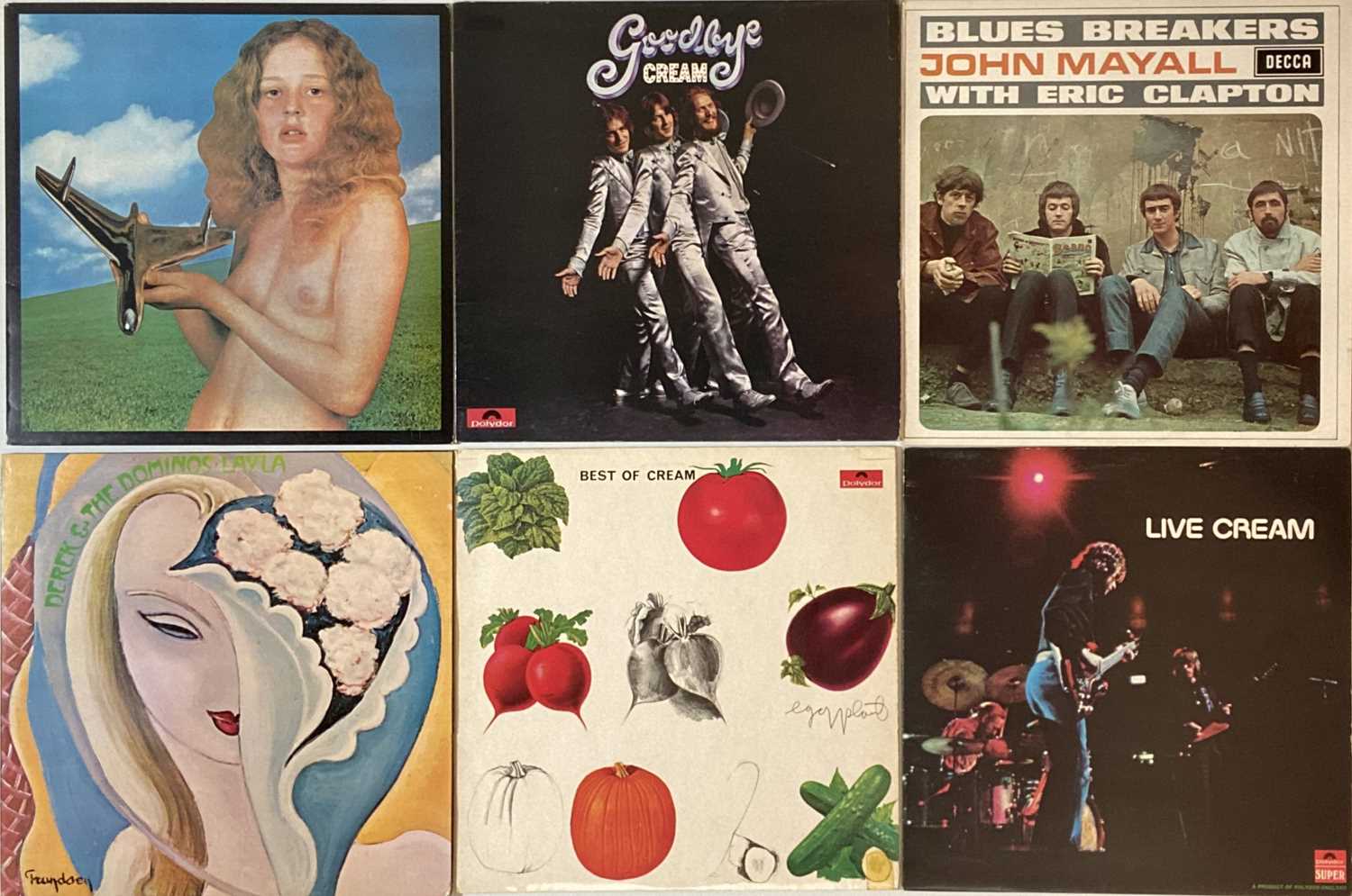 Lot 784 - CREAM/ CLAPTON & RELATED - LPs