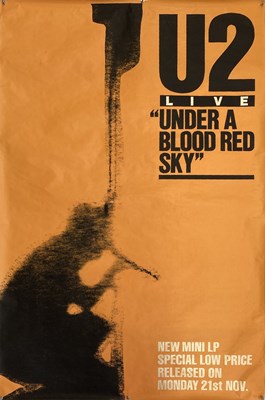 Lot 212 - U2 'BLOOD RED SKY' ORIGINAL POSTER.