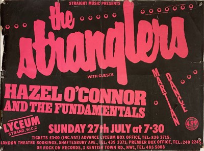 Lot 213 - THE STRANGLERS LONDON LYCEUM 1980 CONCERT POSTER.