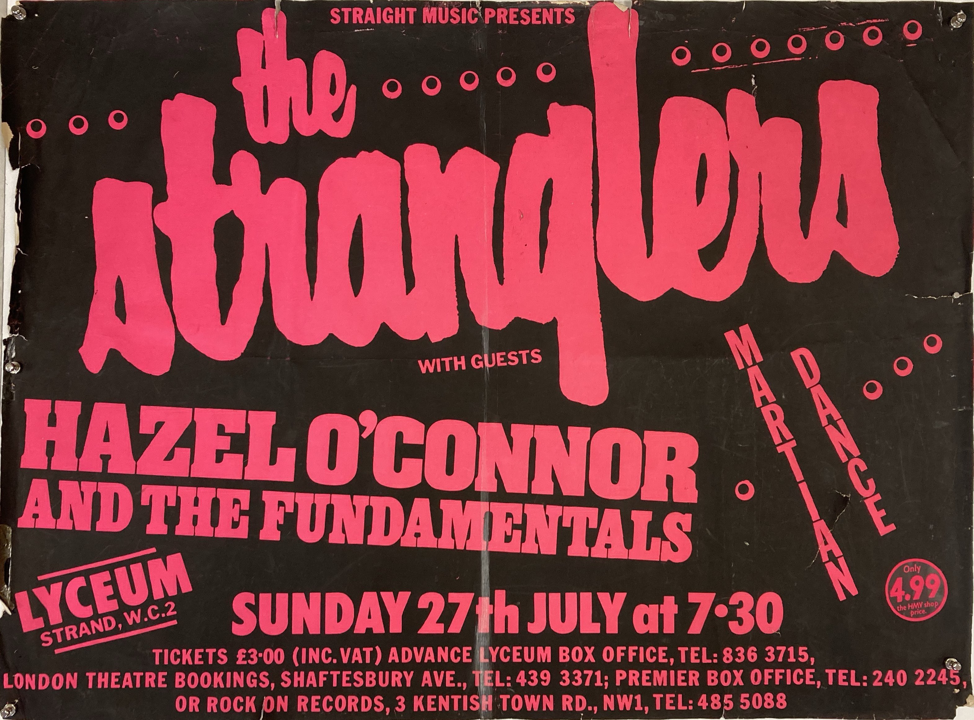 Lot 213 - THE STRANGLERS LONDON LYCEUM 1980 CONCERT