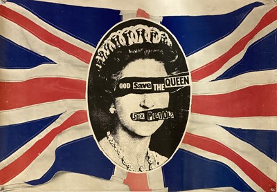 Lot 550 - SEX PISTOLS - GOD SAVE THE QUEEN ORIGINAL POSTER.