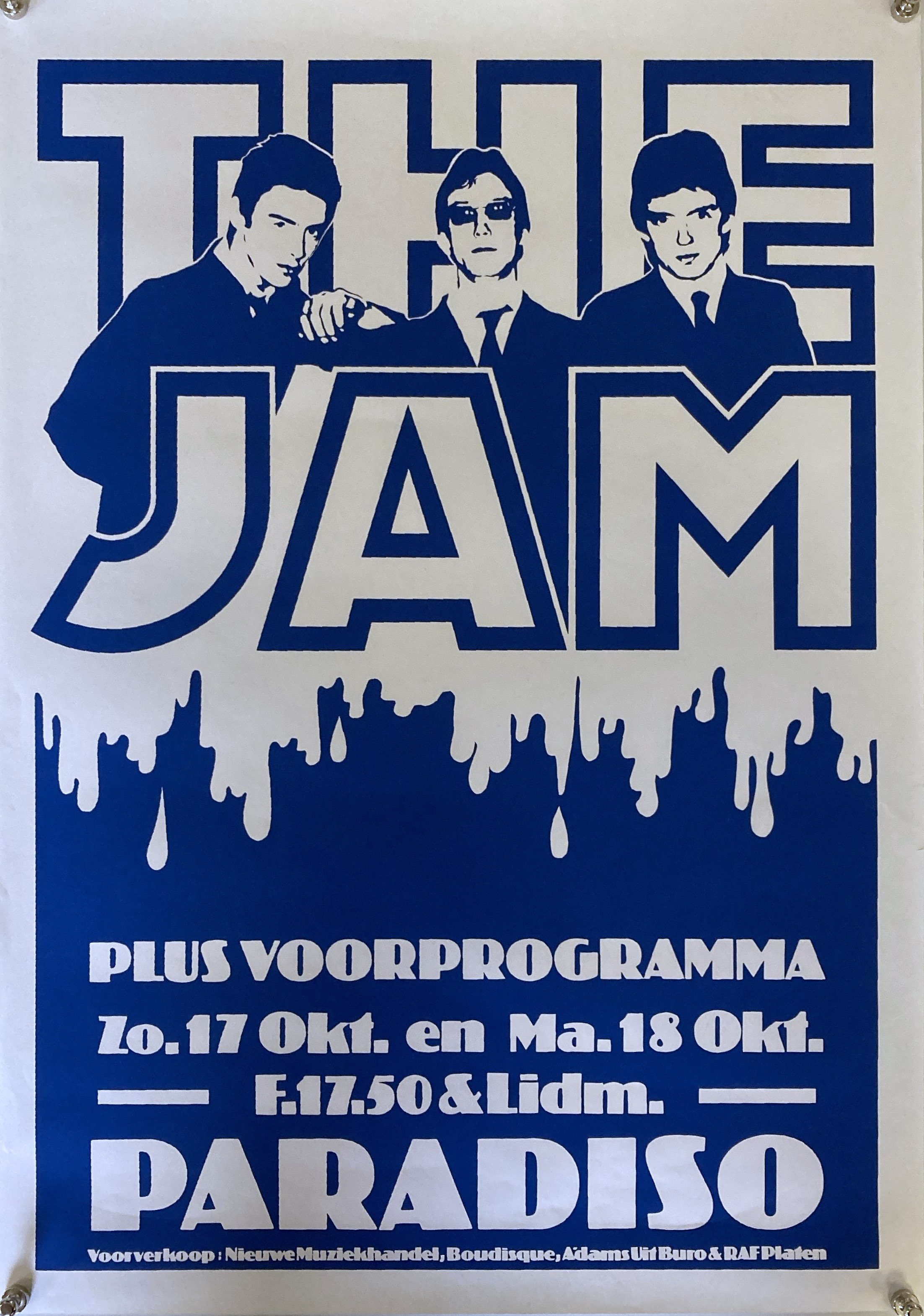 Lot 543 THE JAM AMSTERDAM PARADISO SILK SCREENED