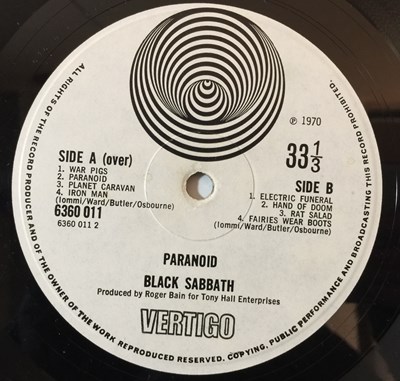 Lot 929 - BLACK SABBATH - VERTIGO SWIRL LPs