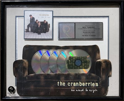Lot 154 - CRANBERRIES RIAA AWARD.
