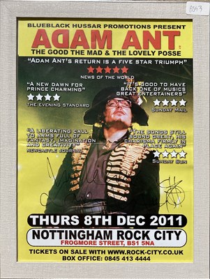 Lot 389 - ADAM ANT SIGNED POSTER.