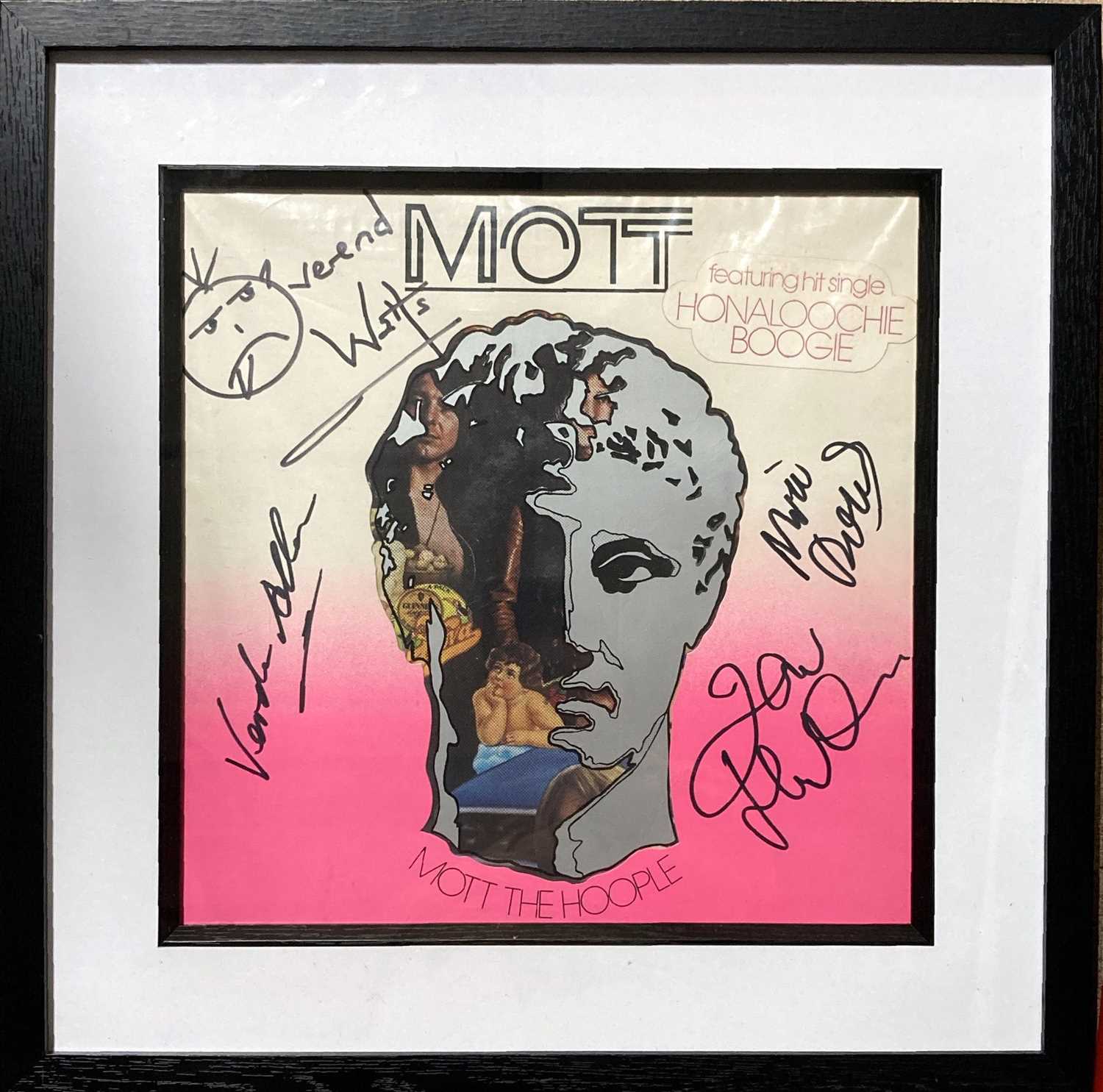 Lot 392 - MOTT THE HOOPLE SIGNED LP - FRAMED.