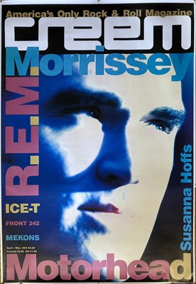 Lot 525 - MORRISSEY / REM / ICE-T - 1991 CREEM MAGAZINE POSTER PRINT.