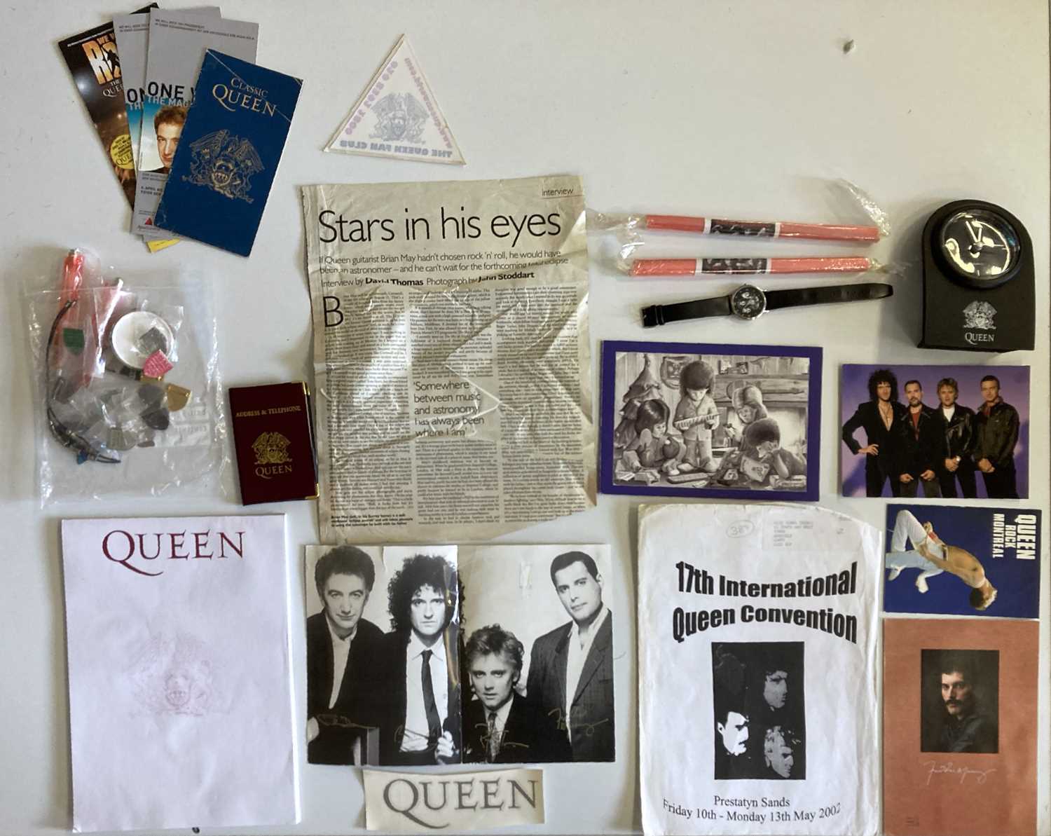 Lot 49 QUEEN FAN CLUB MEMORABILIA.