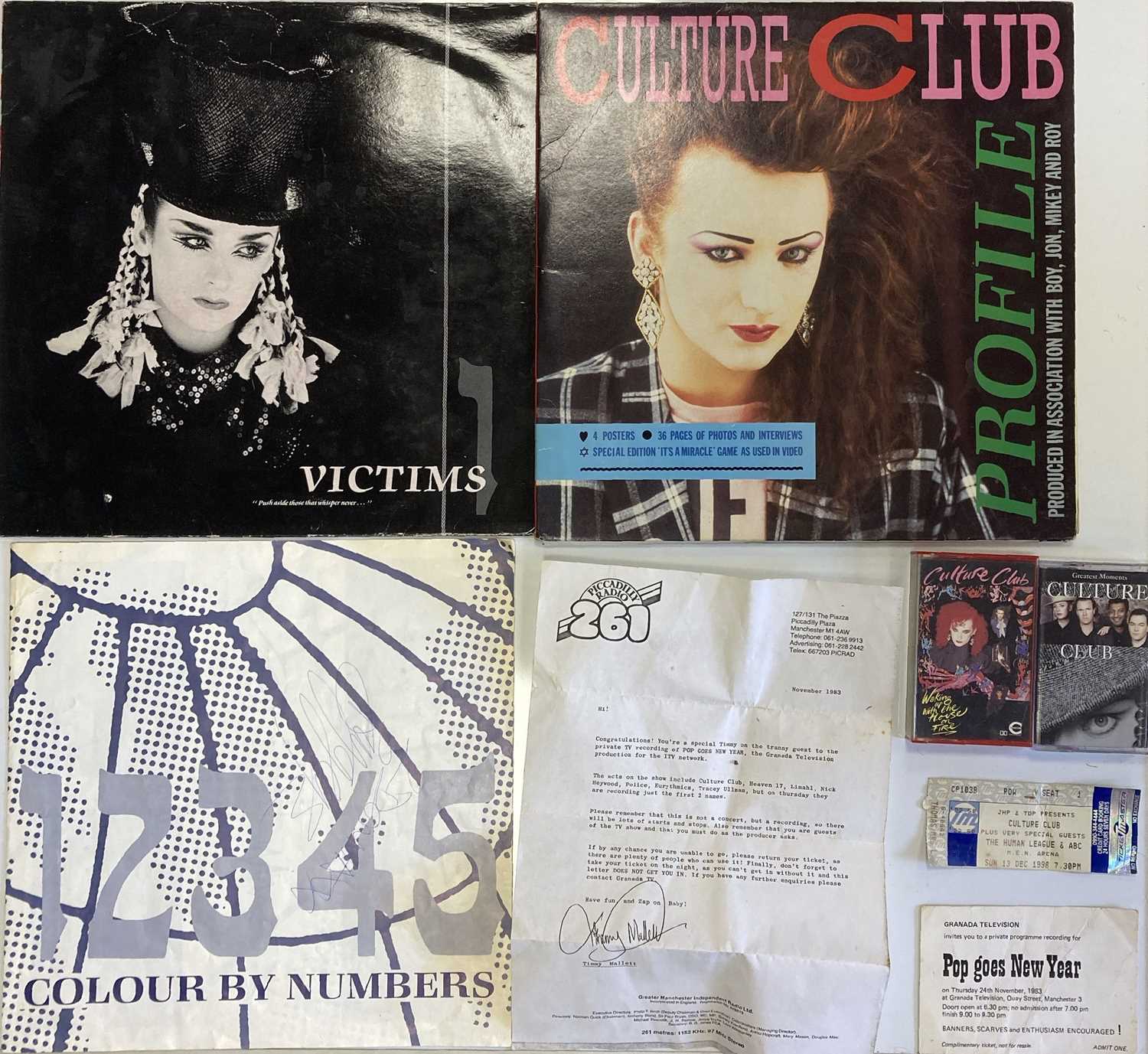 Lot 398 - BOY GEORGE SIGNED AND RARE MEMORABILIA.