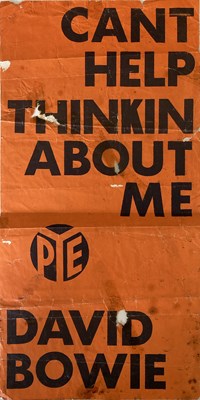 Lot 500 - DAVID BOWIE 1966 - CAN'T HELP THINKIN ABOUT ME PYE POSTER.