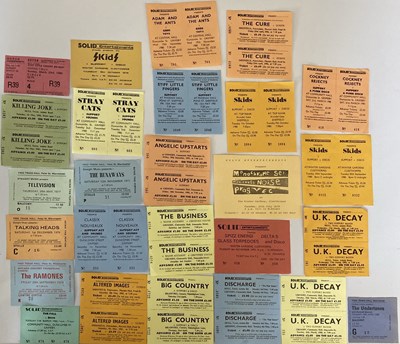 Lot 102 - PUNK AND POST PUNK TICKETS.