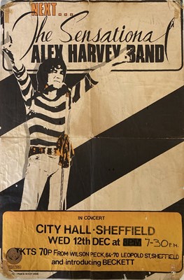 Lot 234 - ALEX HARVEY BAND SHEFFIELD 1974 CONCERT POSTER.