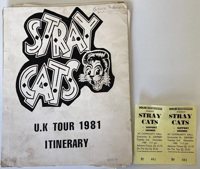 Lot 147 - STRAY CATS 1981 TOUR ITINERARY.